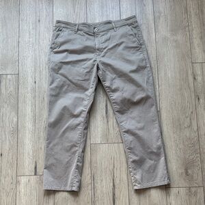 AG Adriano Goldschmied Lux Khaki Tailored Trousers Mens 38 Regular Brown Pants